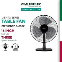 FABER 16" TABLE FAN (FTF VIENTO 1608BK)