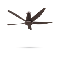 KDK 60'' 5 BLADES DC MOTOR CEILING FAN LONG PIPE - BROWN (K15YX-RBR)