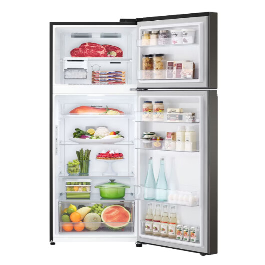 LG 2 DOORS 410L INVERTER FRIDGE - BLACK STEEL (GN-B372PXBK)