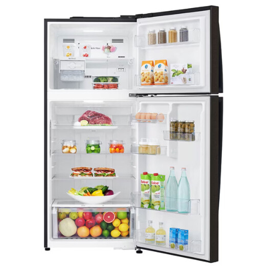 LG 2 DOORS 437L INVERTER FRIDGE- BLACK STAINLESS STEEL (GN-H432HXHC)