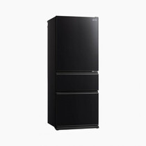 MITSUBISHI 3 DOORS 370L INVERTER FRIDGE - GLASS BLACK (MR-CGX41EN-GB)