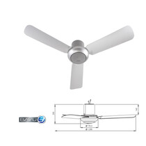 PANASONIC 48" 3 BLADES CEILING FAN WITH R/CONTROL -SILVER (F-M12D2VBHH)