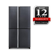 SHARP 4 DOORS 700L INVERTER FRIDGE -DARK GREY (SJF821VMSS)