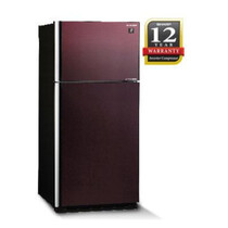 SHARP 2 DOORS 480L INVERTER FRIDGE -GLASS MAROON (SJP598GM)