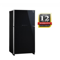 SHARP 2 DOORS 610L INVERTER FRIDGE-GLASS BLACK (SJP682MFGK)