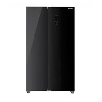 SHARP SIDE BY SIDE 620L INVERTER FRIDGE -BLACK GLASS (SJX6322GK)