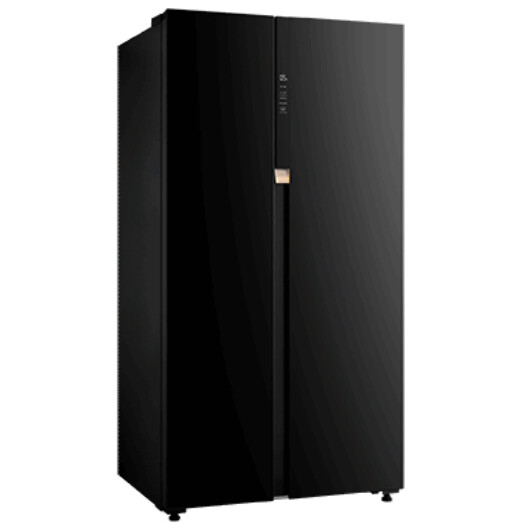 TOSHIBA SIDE BY SIDE 623L INVERTER FRIDGE - BLACK GLASS (GR-RS780WI-PGY(22))